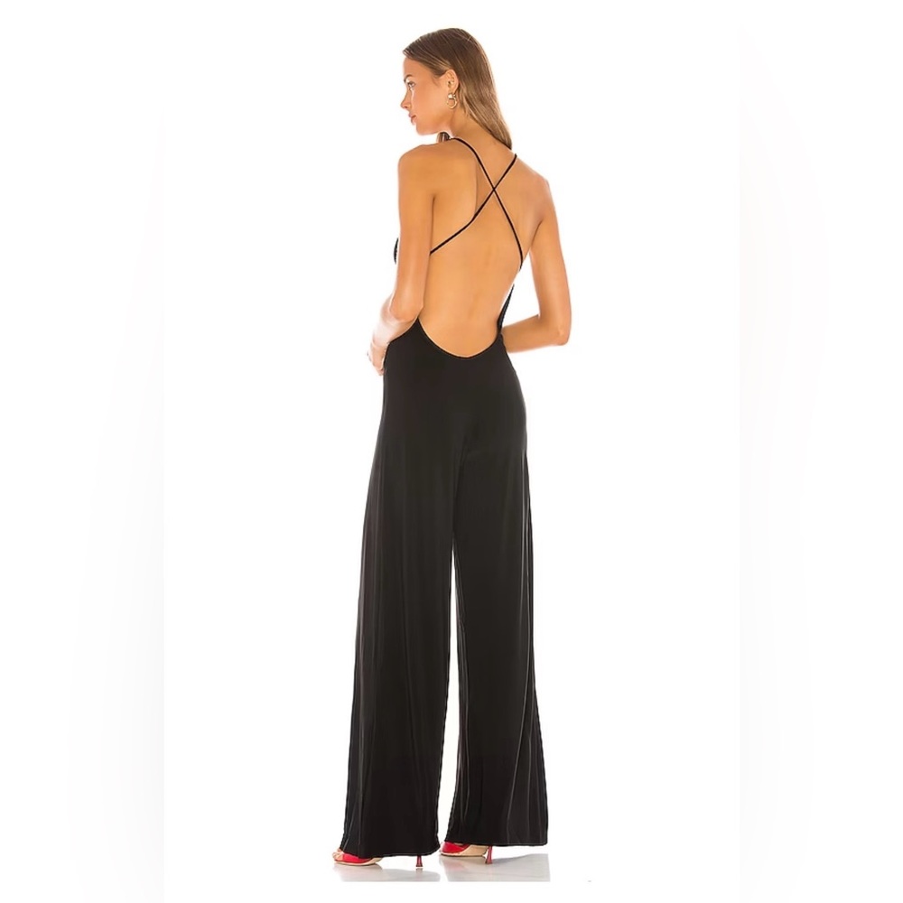 Norma Kamali Strappy Black Jumpsuit - Velvet